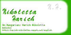 nikoletta harich business card